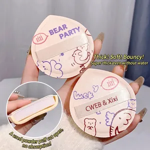 Éponges de maquillage douces en forme de goutte avec motif ours mignon
