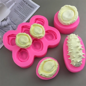Silicone mold set for sea cucumber and abalone shaped mousse cakes or DIY resin crafts