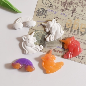 DIY resin unicorn and rainbow accessories for jewelry making and phone case decor