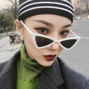 Fashion Triangle Cat Eye Sunglasses Retro Geometric PC Frame Resin Lens UV Protection Eyewear For Men Women
