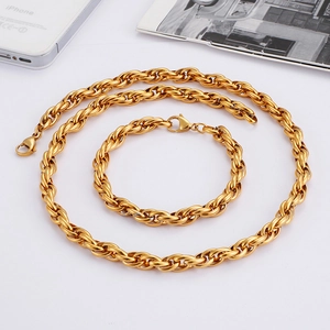 Collana A Catena In Corda Intrecciata In Acciaio Inossidabile Stile Hip Hop Punk Gioielli Per Uomo Donna