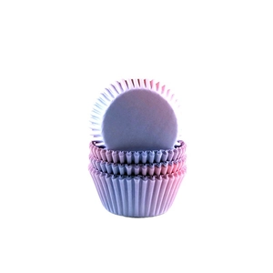 Gradient color greaseproof paper cupcake liners for baking muffins in blue pink and purple