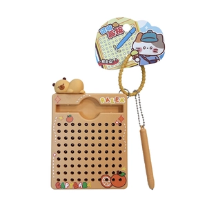Creative cat-themed magnetic drawing board keychain toy for fun and stress relief charm