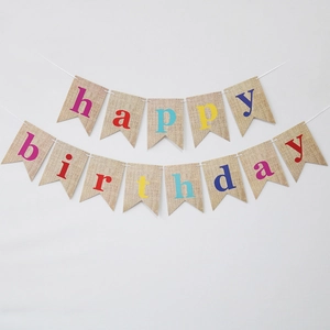 Striscione di Carta Happy Birthday a Coda di Rondine Festoni per Decorazioni Festa di Compleanno Accessori