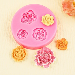 Moule en silicone pivoine pour chocolat fondant et bricolage d'arôme en plâtre