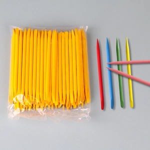 Bastoncini colorati in legno per nail art a doppia punta per cuticole in confezione sfusa