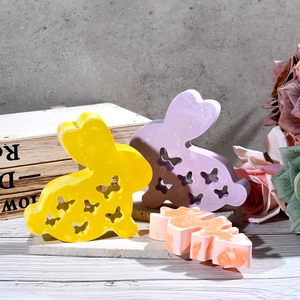 Moules en silicone lapin et carotte de Pâques pour décoration DIY sur pierre