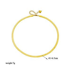 Minimalist gold plated stainless steel snake chain necklace with heart pendant