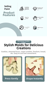 Macro detail of the stainless steel Christmas tree biscuit cutter for 3D DIY baking