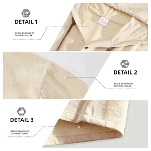 Men's loose linen hooded short sleeve shirt in off-white textured 100% cotton fabric