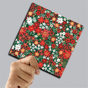 Detalle de patrones florales de Navidad en papel de fondo retro para scrapbooking
