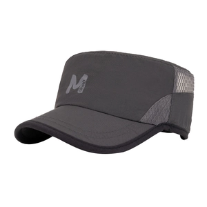 Schnelltrocknende dunkelgraue Militär-Mütze mit Mesh und markantem M-Logo