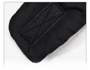 Detailed close-up showing the dense stitching and reinforced seams of the winter cycling hat