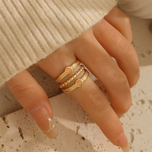 Vintage Turquoise Open Ring Bohemian Sunburst Hammered Titanium Steel Gold Plated Wide Band Adjustable Jewelry For Women