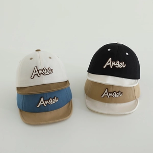 Infant cotton Angel baseball cap with contrast brim and embroidery in various colors