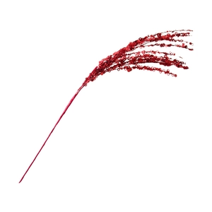 Sparkling red sequin Christmas tree branch decoration for festive holiday home ornaments