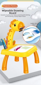 Detail of deer-shaped projection drawing board with erasable surface and colorful pens