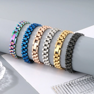Minimalist stainless steel watch band bracelets in six colors for men and women