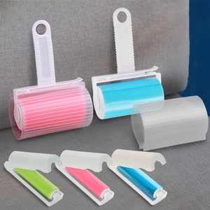 Washable Reusable Lint Roller For Clothes Pet Hair Removal Portable Foldable Sticky Roller Brush Travel Home Cleaning Tool With Cover