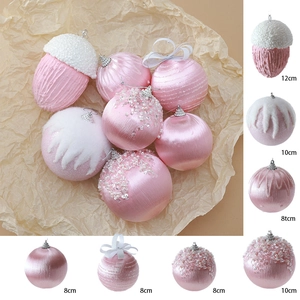 Addobbi Per Albero Di Natale Set Decorazioni Sospese Schiuma Glitter Paillettes Forme Multiple Per Feste Casa Arredamento