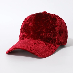 Velvet Baseball Cap Fashion Solid Color Adjustable Curved Brim Sun Hat For Women Men Autumn Winter Outdoor Casual