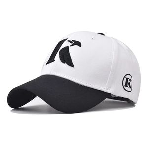 Baseball Cap Pure Cotton Adjustable Embroidery Color Block Outdoor Sports Hat For Men Women