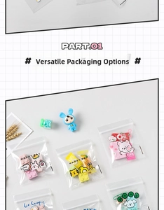 Detail showing multi-purpose clear resealable bags for candy and small toy storage