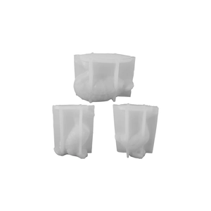 Three-piece set of translucent silicone molds for duck candle and resin DIY crafts