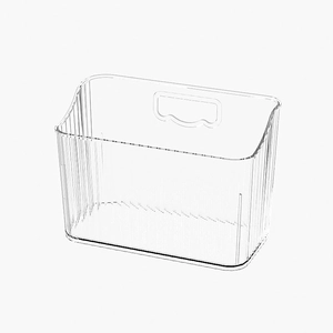 Wall-mounted transparent plastic kitchen storage box for ginger and garlic organization