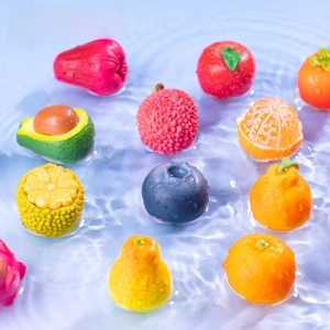 Mini colgantes de fruta de simulación de resina accesorios DIY para micropaisaje decor.