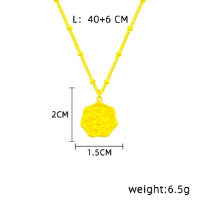 Detailed view of butterfly pendant size measurements and stainless steel chain dimensions