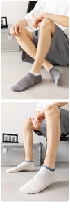 Macro detail of breathable mesh knit on men's low cut no-show cotton blend socks