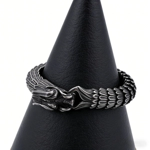 Bracciale Da Uomo A Squame Di Drago Acciaio Inossidabile Vintage Punk Hip Hop Gioielli Chiusura A Testa Di Drago