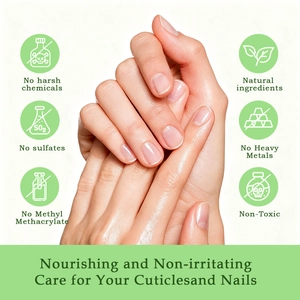 Natural nail cuticle oil for healthy glowing nails with non-toxic and organic ingredients