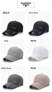 Griglia di cappellini da baseball ad asciugatura rapida in nero, navy, grigio e rosa