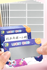 DIY scratch card set with silver stickers and cartoon space astronauts design