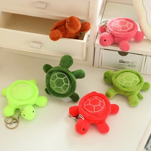 Cute Colorful Turtle Plush Keychain Luminous Glow In The Dark Sea Turtle Pendant Soft Stuffed Animal Bag Charm For Girls