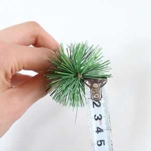 Artificial green PVC pine needle ball 4.5cm diameter for Christmas DIY decoration