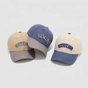 Sneldrogende baseballpet voor jongens met SEWING-borduurwerk en ademend gaaswerk