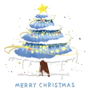 Sticker de sapin de Noël bleu avec étoile jaune et lumières pour décor de fenêtre