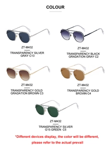 Catalogo dettagliato di occhiali da sole aviator quadrati in vari colori e lenti sfumate