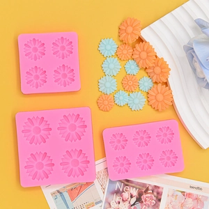 Daisy flower silicone fondant molds for DIY chocolate cake decorating and clay crafts