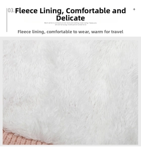 Close-up of the thick white fleece lining inside the knitted beanie for warmth