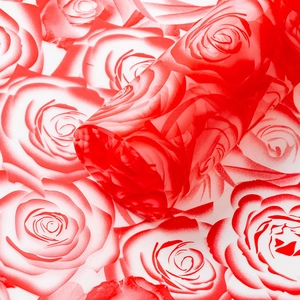 Waterproof red rose pattern wrapping paper roll for florist bouquets and gift packaging
