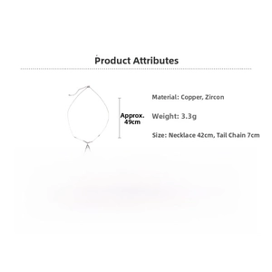 Detail specifications of stainless steel chain necklace with water drop pendant