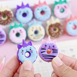 Cute Cartoon Unicorn Donut Erasers Rubber Creative Stationery School Supplies For Kids Students Prizes