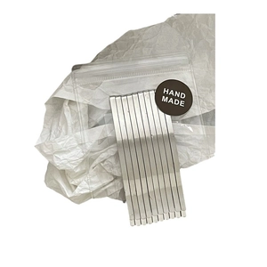 Set of 10 silver alloy bar hair clips for styling in a clear hand made gift pouch