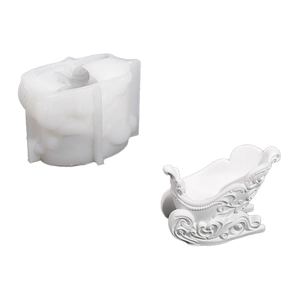 Moule en silicone DIY pour bougeoir traîneau et ornements décoratifs en plâtre