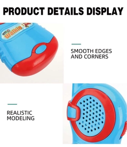 Detail view of children's walkie talkie featuring smooth edges and realistic modeling design