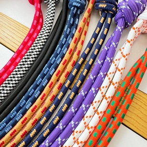 Colorful braided nylon rope straps for shoulder bags shown in multiple vibrant color patterns